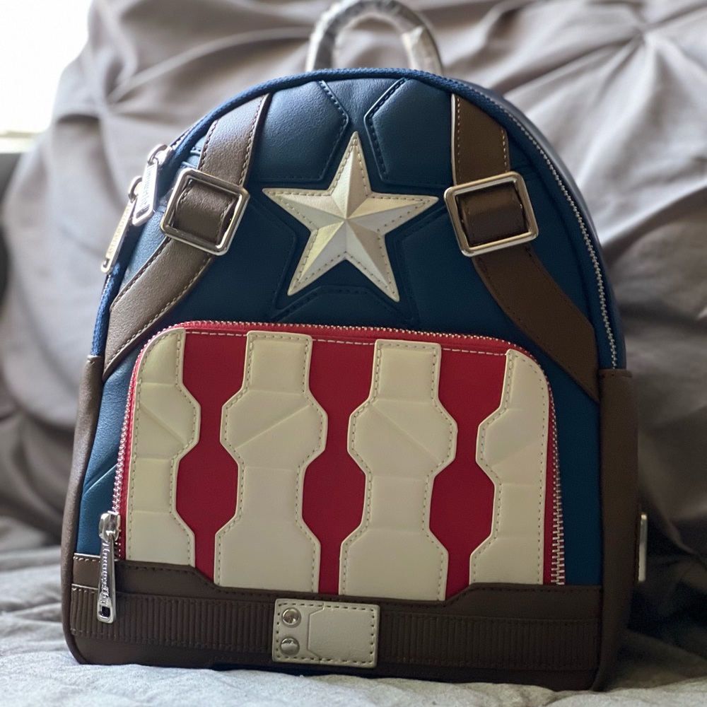 Disney Parks Marvel Captain America Loungefly Backpack